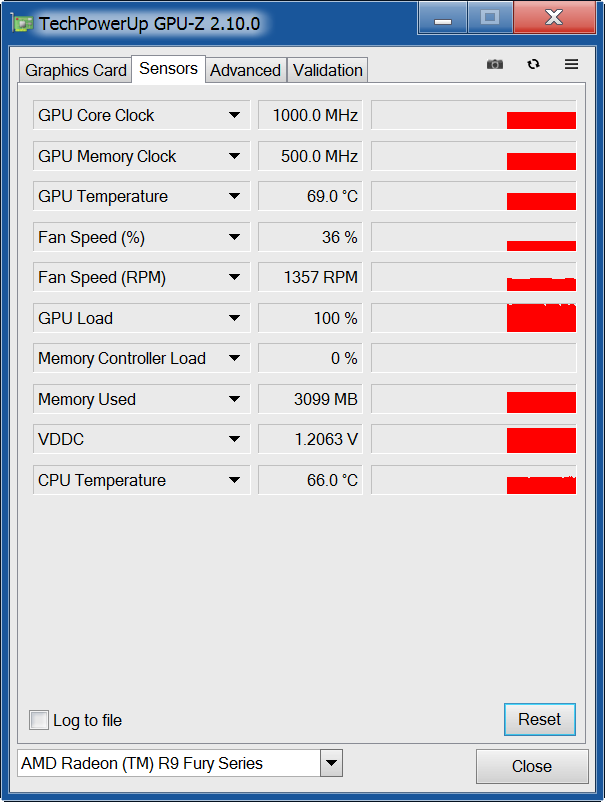 GPU-Z 2.10.0 Сенсоры